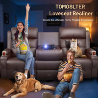 RV Reclining Sofa, Home Theater Seating Loveseat Couch with Massage