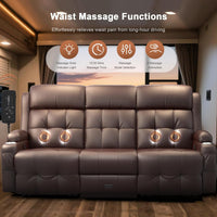RV Reclining Sofa, Home Theater Seating Loveseat Couch with Massage