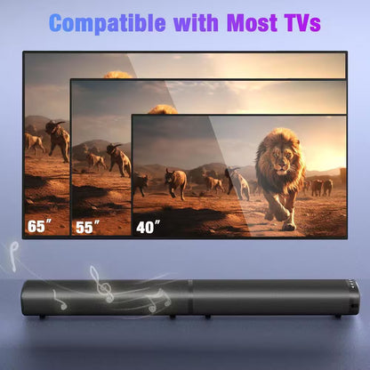 5.3 Bluetooth Sound Bar for Smart Tv-2-In-1 Detachable Surround Sound System with 3D Bass Effect