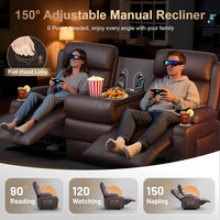 RV Reclining Sofa, Home Theater Seating Loveseat Couch with Massage