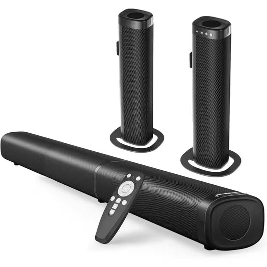 5.3 Bluetooth Sound Bar for Smart Tv-2-In-1 Detachable Surround Sound System with 3D Bass Effect
