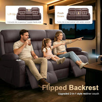RV Reclining Sofa, Home Theater Seating Loveseat Couch with Massage