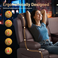 RV Reclining Sofa, Home Theater Seating Loveseat Couch with Massage