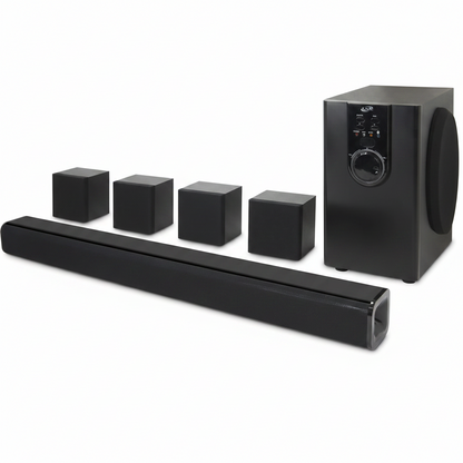 5.1 Surround Sound System with 32" Soundbar, Subwoofer & Bluetooth