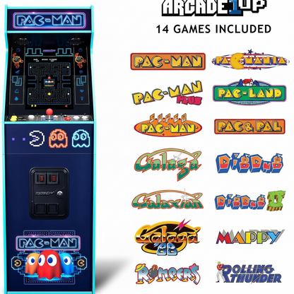Pac-Man Deluxe Arcade Machine, 14 Games, Neon
