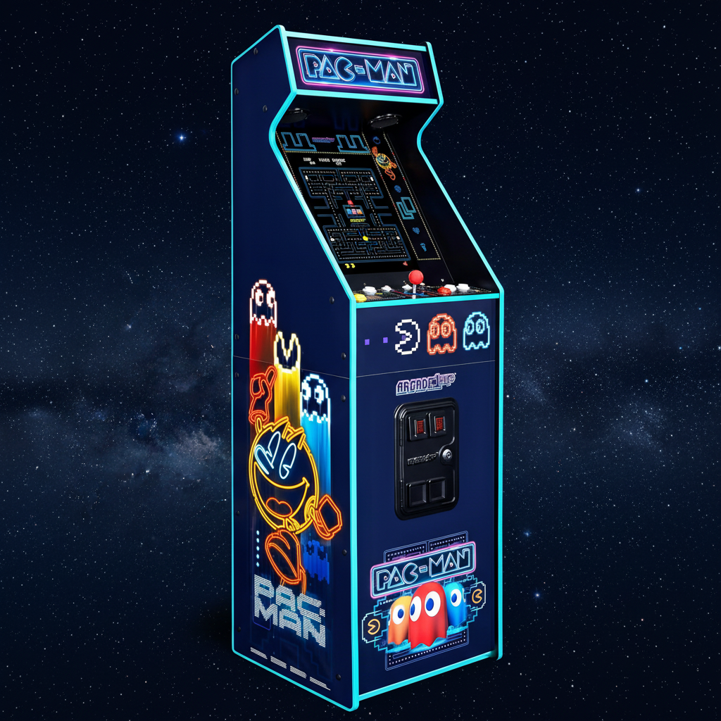 Pac-Man Deluxe Arcade Machine, 14 Games, Neon