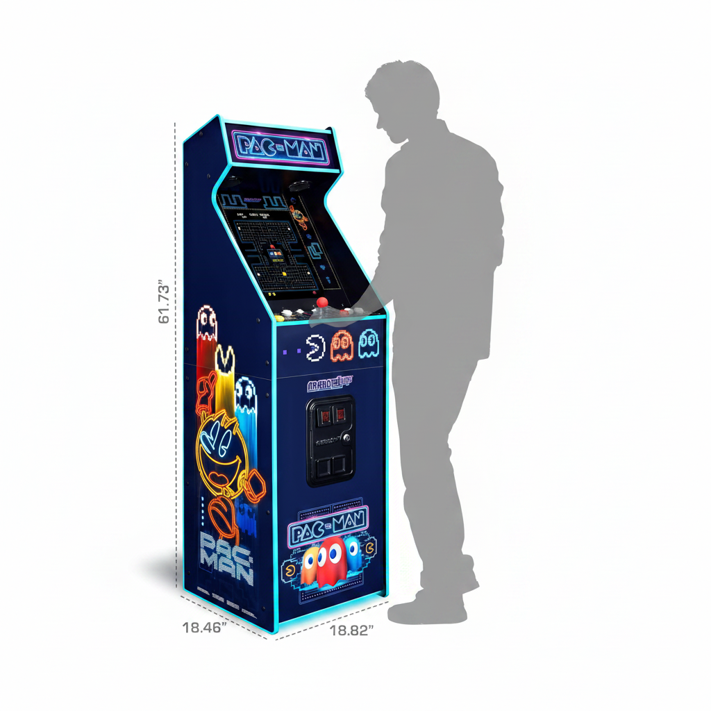 Pac-Man Deluxe Arcade Machine, 14 Games, Neon