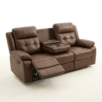 RV Reclining Sofa, Home Theater Seating Loveseat Couch with Massage — Studio Shot